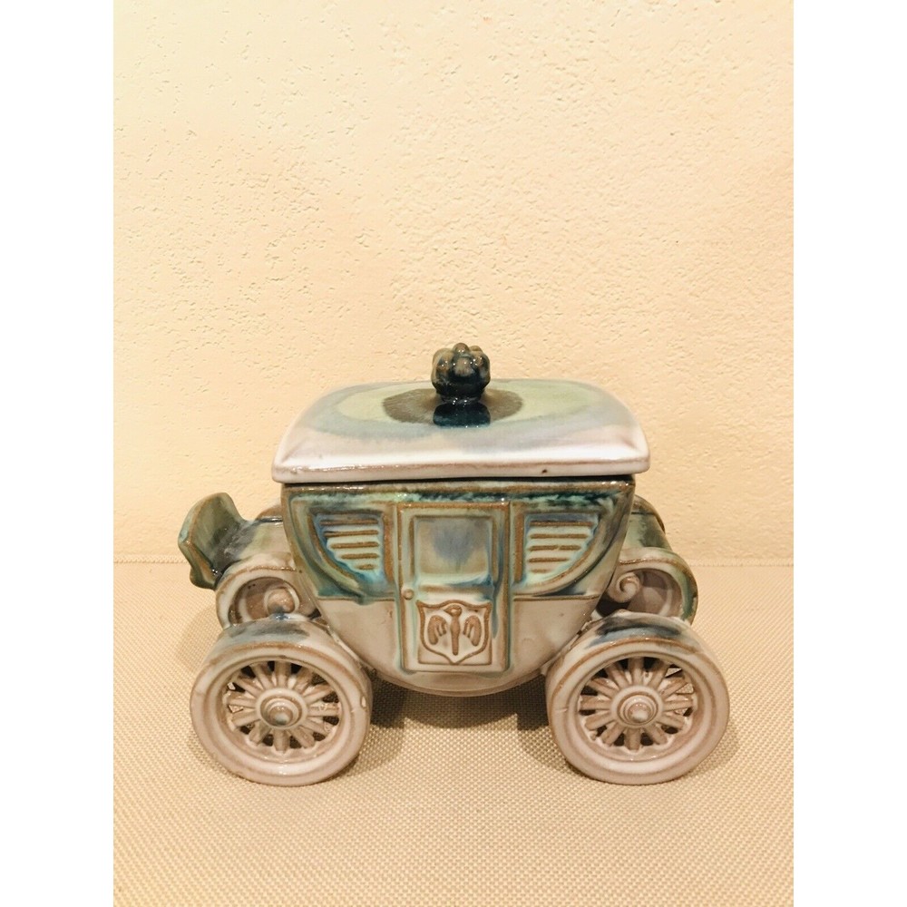 Pumpkin Carriage Jewelry Box Container Christmas Stocking Stuffer Japan 5"